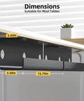 Under Desk Cable Management Tray 31.5 Inch Two Pack Cord Organizer And Hider for Office and Home installed under desk
