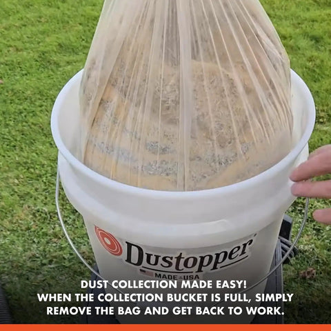 Dustopper Turbo Bagger Upgrade Kit For Fein Turbo I And II Dust Collection System, 5-gallon bucket with dust collection bag visible.