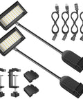 Trade Show LED Display Arm Lights Kit With Connectable Exhibit Arms And Power Cables Includes Clamps And Mounting Brackets