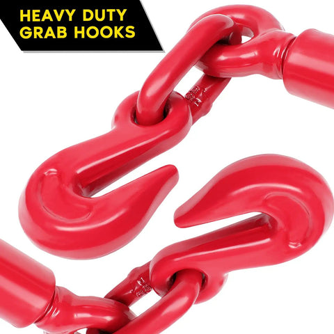 4 Pack Ratchet Chain Binder For 1/4 To 5/16 Inch Chains Heavy Duty Load Binder 2600Lbs Working Load 9200Lbs Break Strength hooks
