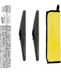 Heavy Duty Rear Wiper Blade Compatible With Chevy Equinox And GMC Terrain 2022 Through 2024 with cleaning cloth and packaging.