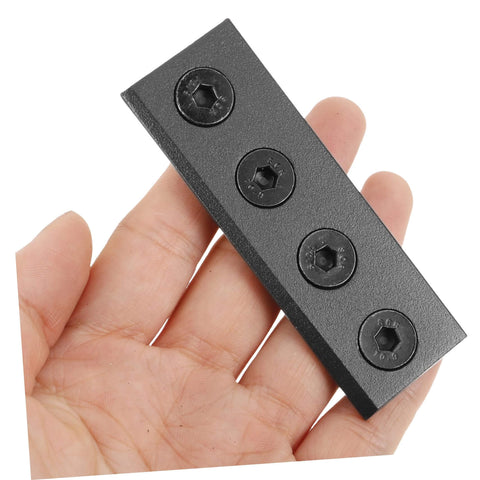 Sliding Barn Door Hardware Connector Kit With Track Connecting Plate For Heavy Duty Metal Construction And Easy Door Alignment