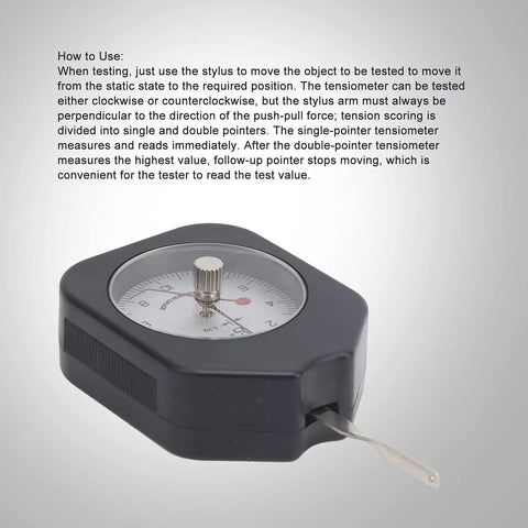 On The Go Gram Force Tension Gauge For Relay Contacts And Electronic Switches Portable 10g Reading With 0.2g Graduation Durable Alloy Build High Precision Tension Tester For Micro Switches And Circuit Makers, dial view