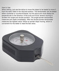 Portable Double Pointer Tension Gauge With 10g Capacity And 0.2g Readout Pro Grade Tensiometer For Delicate Electronics Testing ABS Alloy Body Dual Needle Dynamometer Precision Quality Control SEG-10-2 on white background