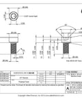 Professional Grade Hella Rugged Number Zero By Eighty Thread By One Eighth Inch Unf Socket Head Machine Screws dimensions and specifications drawing.