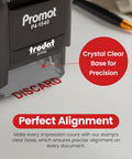 Self Inking Rubber Stamp For Quick Clean Impressions 9/16 By 1-1/2 Inch Imprint Area Refillable Ink stamping 'DISCARD'