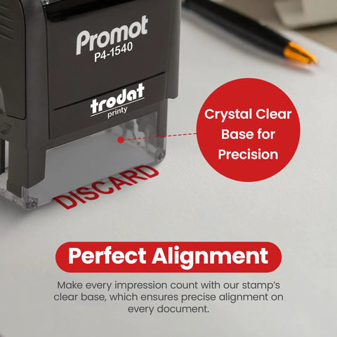Self Inking Rubber Stamp For Quick Clean Impressions 9/16 By 1-1/2 Inch Imprint Area Refillable Ink stamping 'DISCARD'