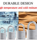 Four padlocks with various sizes, including 70mm Heavy Duty Beefy Padlock With Waterproof Seal For Indoor Outdoor Use.