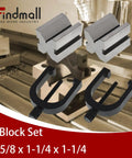Heavy Duty Hardened Steel V Block With Clamp Set For Machinists Built Tough Pro Grade For Precise 0.0002 Inch 90 Degree Angles And Square Workpieces 1 5/8 By 1 1/4 By 1 1/4 Multi Use Gauge In Wooden Case. hardened steel V block with clamp, 1-5/8 x 1-1/4 x 1-1/4