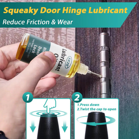 Applying Door Hinge Lubricant And Pivot Oil To Stop Squeaks, Lock, Knife, Scissors And Watch Parts with Needle Oiler