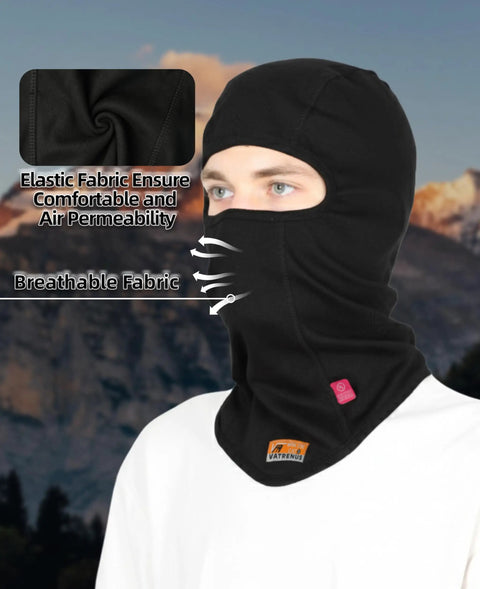 Flame Resistant Balaclava Hood For Welding 7oz Cotton FR Face Mask Arc Rated NFPA 2112 CAT2 Black Knit