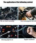 Top Shelf Mass Airflow Sensor Replaces Oem 22680 7S00 For Heavy Duty Trucks And Crossovers No Sweat Install showing warning lights and engine diagnostics.