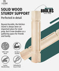Beefy Solid Wood Kitchen Island Legs Set Of 2 35.5 Inch High By 3.5 Inch Wide By 3.5 Inch Deep Raised Panel Unfinished