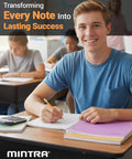 Student in classroom holding Spiral Notebook Wirebound 1 Subject College Ruled Journal With 70 Sheets Of 56 Gsm Paper 8 By 10.5 Inch