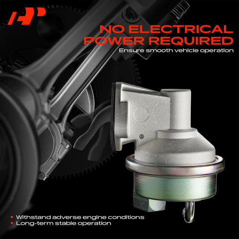 Hassle Free Mechanical Fuel Pump With Rock Solid Drive Spring Fits Chevrolet Corvette 1980 To 1981 showcasing a durable design and no electrical requirement.