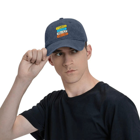 Lightweight Navy Blue Cap for Women with Dope Front Artwork Adjustable Buckle One Size Fits Most Casual Everyday Hat