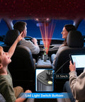 Ride Ready Sick Flex Retractable 5 In 1 Car Charger Adapter 69W Fast Charging in car with aromatherapy diffuser and LED light.
