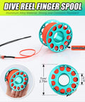 Must Have High Visibility Surface Marker Buoy Set With 5 Foot Open Bottom Safety Sausage, Includes 100 Foot Alloy Finger Spool