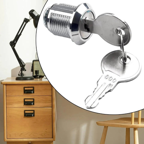 16 And 30mm Cam Lock For Mailbox Drawer Cupboard And Locker With 2 Keys 1 Piece Durable Metal Locking Mechanism Easy Install
