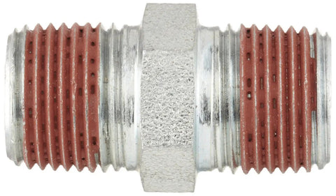 Heavy-Duty 3/8-Inch NPT Male Hydraulic Nipple Fitting For High Pressure Systems Up To 10 000 PSI Durable Metal Construction