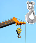 304 Stainless Steel American Type Swivel Lifting Clevis Chain Hook With Latch, 360 Degree Rotation, 1000Kg heavy duty crane use
