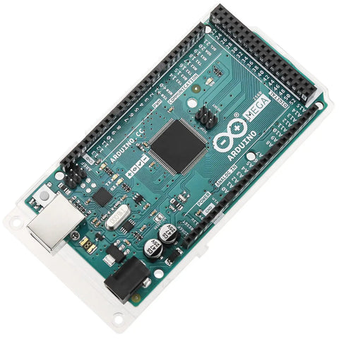 Mega 2560 Rev 3 Microcontroller Board With ATmega2560, 16MHz clock, 54 digital I/O pins, 16 analog inputs, Arduino-compatible PCB.