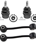 4 Piece Front Lower Ball Joints And Sway Bar Link Kit For Jeep Liberty 2008 2009 2010 2011 2012 And Dodge Nitro 2007 2008 2009 2010 2011 Heavy Duty Replacement Easy Install Precise Fit K80629 K750127 front suspension kit with ball joints and sway bar links