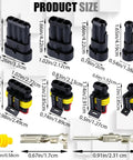 Heavy Duty Road Ready Electrical Wire Connectors Slick Quick Crimp Terminals product size chart showing various sizes and types.
