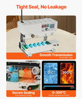 Continuous Band Sealer Machine With Digital Temperature Control 600W Carbon Steel body, control panel, and sealing components