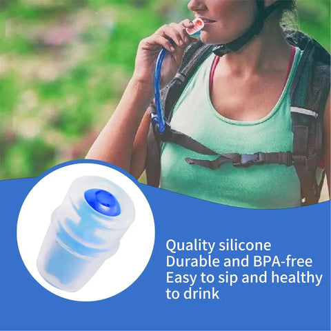 4 Pack Bite Valve Replacement Mouthpiece For Hydration On The Go Bladders And Water Backpacks, Fits Most Brands Including Osprey Hydraulics, Medical Grade Silicone, BPA Free, Taste Free, SGS Certified, Blue