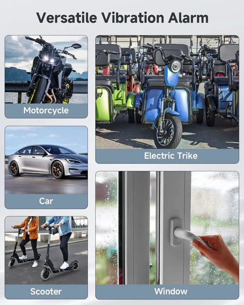 110dB Vibration Car Alarm With 10 Level Sensitivity Adjustable Wireless Remote Anti Theft Device for motorcycle, car, scooter, trike and window