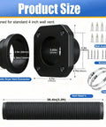 Detailed diagram of Magnetic Dryer Vent Connector Kit For Easy Clean Up And Quick Disconnect with dimensions of parts