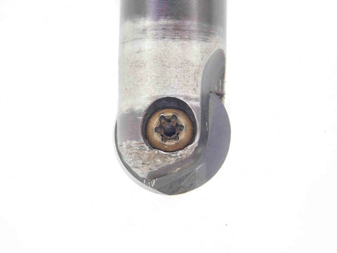 1 Inch Diameter Ball Nose End Mill, Indexable, 2 Flute Center Cut, 9 1 8 Inch Overall Length, 1 Inch Shank, cutting edge detail