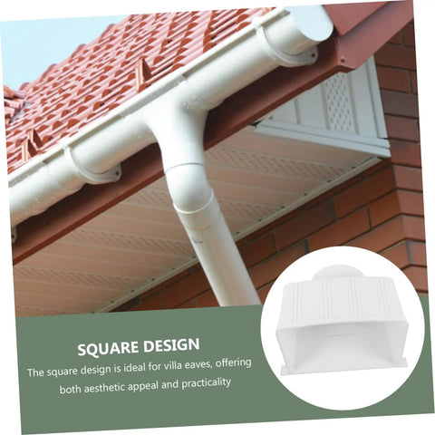 Rainwater Downspout Bracket PVC Rectangular Drain Pipe For Greenhouse Rainwater Catcher Diverter Kit To Help Your Villa Manage Water Runoff And Maximize Collection With Easy Install And Sleek Modern Look