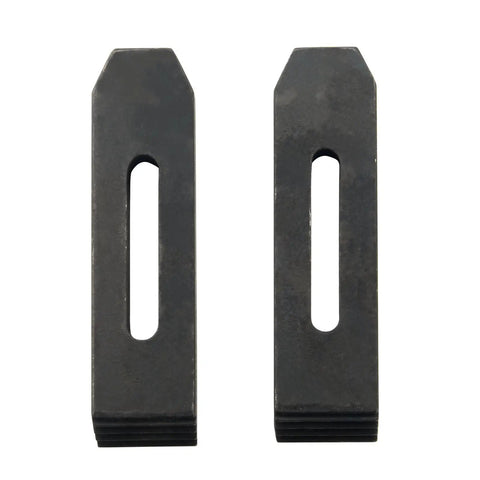 Two hold-downs from 24 Piece Milling Clamp Kit For Small Milling Machines With 0.305 Inch Table Slots Includes Hold Downs Step Blocks Threaded