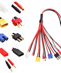 Eight In One RC Charger Splitter Cable with banana plug connectors for Deans, TRX, Tamiya, XT60, EC3, JST, Futaba and more