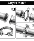 5 Inch Quick Release V Band Clamp Stainless Steel 304 Bolt Clamp For Exhaust Pipe Flanges installation guide