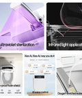 Gamechanging Smart Heated Toilet Seat With Self Cleaning Stainless Steel Nozzle showcasing UV sterilization and AI voice control features.