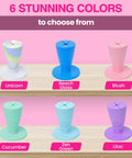 Six colored Hinge Untippable Nail Polish Bottle Holder With Anti Spill Stand Tilted Grip And Smartgrip Airlock Suction