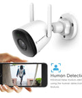 1080P Outdoor WiFi Security Cam With 102 Degree Field Of View, 98ft Night Vision, Built In Mic, 2MP Bullet IP Surveillance With Phone View