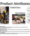Rolling Table Saw Stand For DEWALT Miter Saws, Heavy Duty Mobile Stand Ready To Roll in folded and extended views