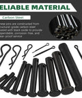 Black Stainless Steel Cotter Pin Kit With 100 Pieces Includes Split Pins R Clips Single Hole Clevis Pins And 16 Sizes In A Clear Storage Box