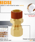 Brass DOT air brake line fittings kit with 1/4, 1/8, 3/8, 1/2 in compression adapters and storage case