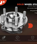 Solid wheel stud for Two Pack Front Wheel Bearing And Hub Assembly For AWD Dodge Charger Challenger Magnum And Chrysler 300 5 Lug Compatible With 2005 2023 Models Reliable Sealed Bearings For Smooth Ride And Quiet Operation Easy To Install