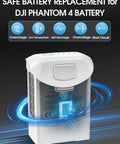 Phantom 4 Pro Series Beefed Up Battery Replacement 5870mAh Intelligent Flight Battery Pack with LED Status for DJI Drones