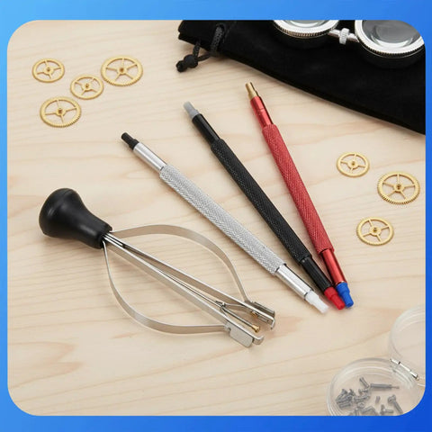 Color Coded Watch Hand Setting Tools Set For Precise Installation And Removal Includes Pusher Removers And Lever Pullers 3 Bore Options From 0.6mm To 3.0mm Pro Grade Watch Repair Kit For Minute And Second Hands