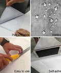 Peel And Stick Wide Gray Concrete Wallpaper Thickened Matte Vinyl Wall Covering Waterproof And Oil Resistant Cement Texture For Home Office Store Rental Industrial Look with self-adhesive and waterproof features.