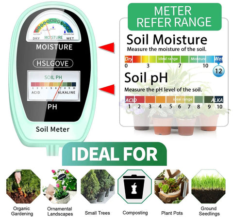 2 In 1 Soil Moisture And pH Meter Tester With Dual Screen For Plants Gardens Lawns And Indoor Outdoor Use No Guesswork