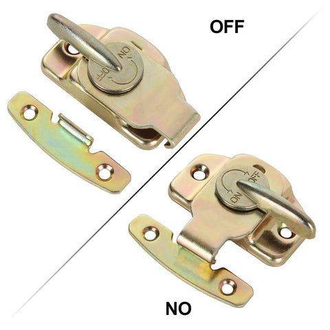 Rock Solid Heavy Duty Table Locks And Under Mount Connectors For Dining Training Extension And Conference Workstations Premium iron locks shown in ON/OFF positions.
