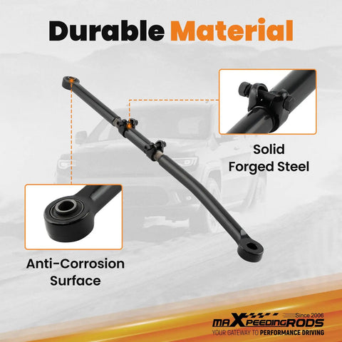 0 To 8 Inch Adjustable Front Forged Track Bar For Ford F 250 F 350 Super Duty 2005 2016 Lifted 4X4 Trucks Durable Rust Resistant Coated Steel With Rubber Bushings For Smooth Steering And Precise Alignment, forged steel close-up